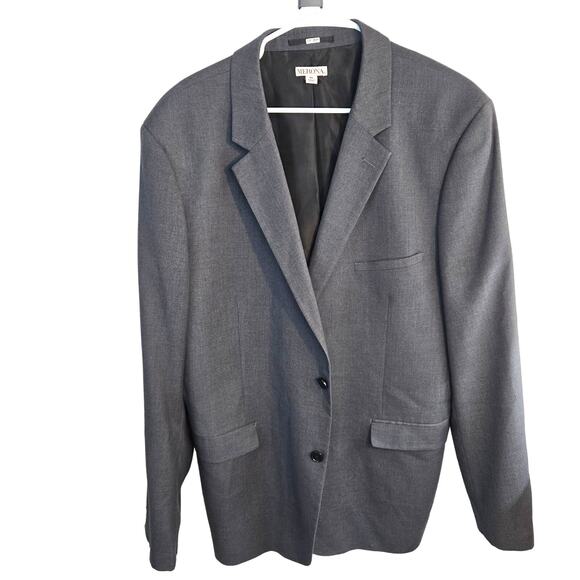 Merona Men's Blazer XL Extra Large Gray Suit Coat 2 Button Sport Jacket 46 - Picture 1 of 8